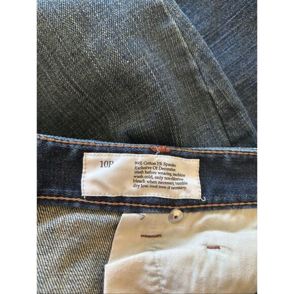Loft Womens Original Boot Cut Jeans Size 10P Dark Wash Cotton Blend NWT FLAW - Picture 3 of 10